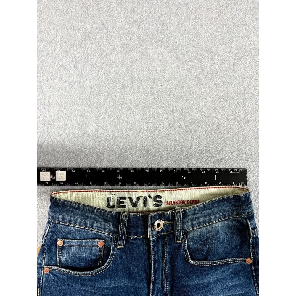 NWT Levis Selvedge Jeans Men's W28 L30 Blue Skinny Fit Premium Faded 2013 Rare